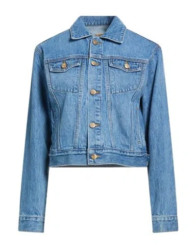 Cult Gaia Woman Denim Outerwear Blue Size L Cotton