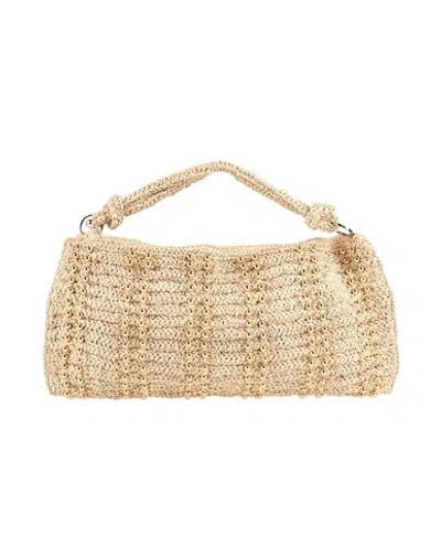 CULT GAIA CULT GAIA WOMAN HANDBAG BEIGE SIZE - TEXTILE FIBERS
