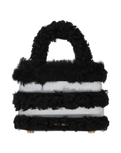 Cult Gaia Woman Handbag Black Size - Shearling, Textile Fibers
