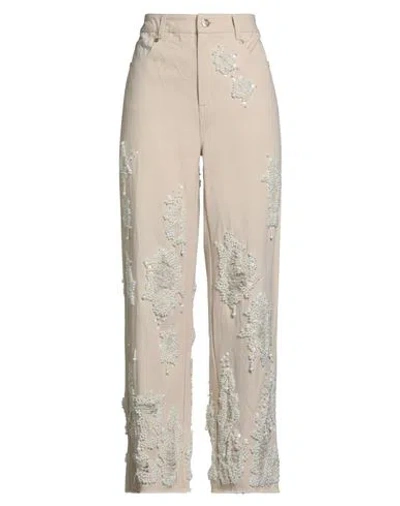 Cult Gaia Woman Pants Beige Size 26 Cotton