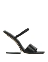Cult Gaia Woman Sandals Black Size 8 Leather In Black