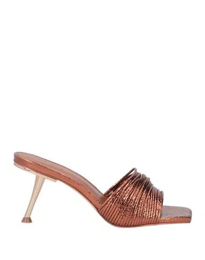 Cult Gaia Giana Metallic Lizard-effect Leather Mules In Multi