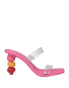 Cult Gaia Woman Sandals Fuchsia Size 6 Pvc - Polyvinyl Chloride