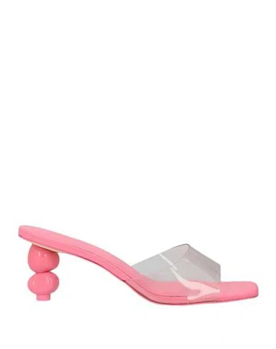 Cult Gaia Woman Sandals Fuchsia Size 8 Pvc - Polyvinyl Chloride In Pink