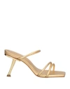 Cult Gaia Lydia Metallic Leather Sculptural-heel Sandals In Gold