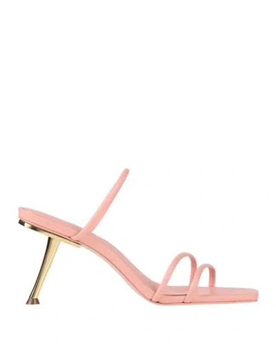 Cult Gaia Woman Sandals Pink Size 6 Leather