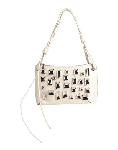 Cult Gaia Woman Shoulder Bag Off White Size - Leather
