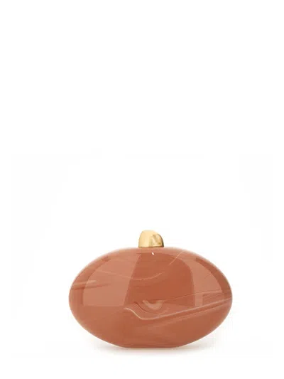 Cult Gaia Eviana Glossy Acrylic Clutch Bag In Corallo