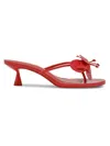 Cult Gaia 50mm Addison Leather Thong Sandals In Red