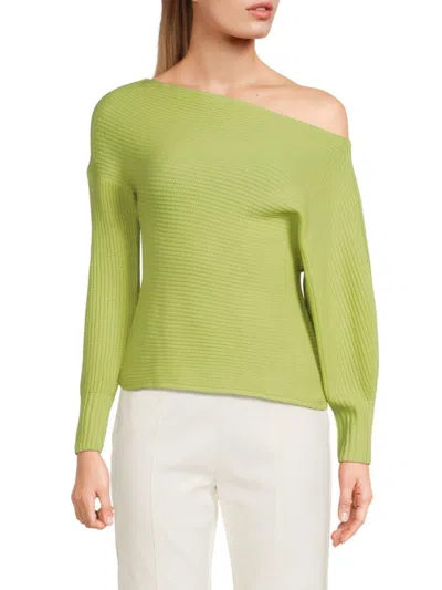 Cult Gaia Women's Aluma Ribbed Merino Wool & Cashmere Sweater In Green