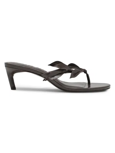 Cult Gaia Women's Andie 55mm Leather Kitten-heel Sandals In Black