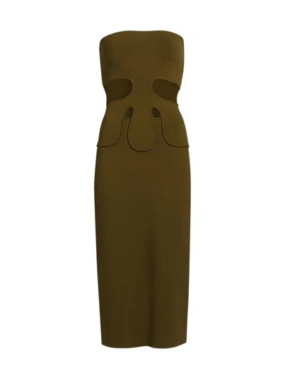 Cult Gaia Sleeveless Midi Dress In Green