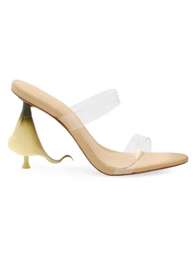 Cult Gaia Calisto Pvc Sandals In Neutral