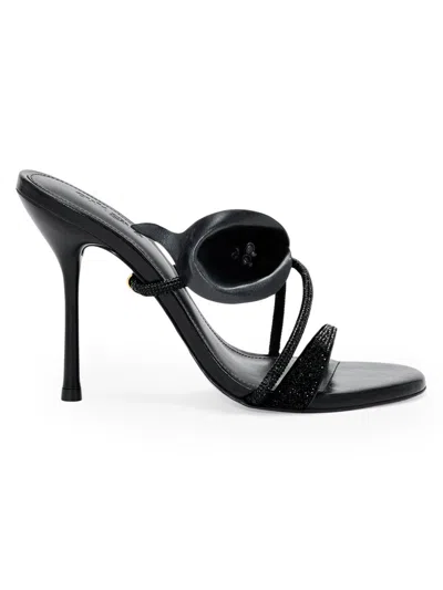 Cult Gaia Women's Camilla Crystal-embellished Leather Sandals In Black