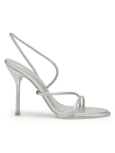 Cult Gaia Women's Candace 100mm Leather Sandals In Silver