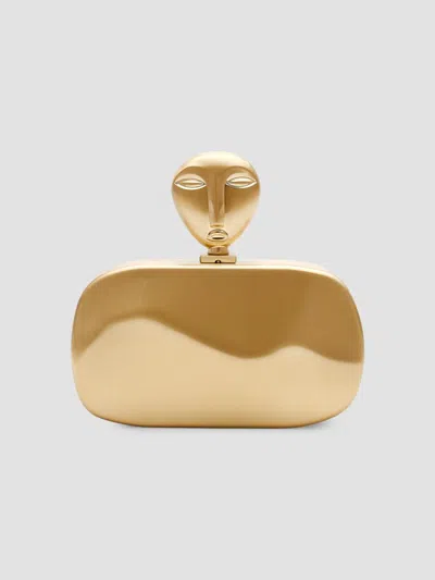 Cult Gaia Women's Eve Clutch In Brushed Brass