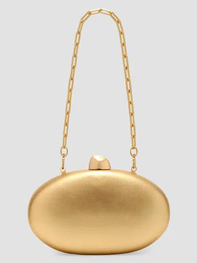 Cult Gaia Women's Eviana Hard-case Metallic Leather Clutch In Gold