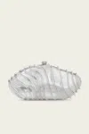 Cult Gaia Women's Ezara Clutch In Shiny Silver In Multi