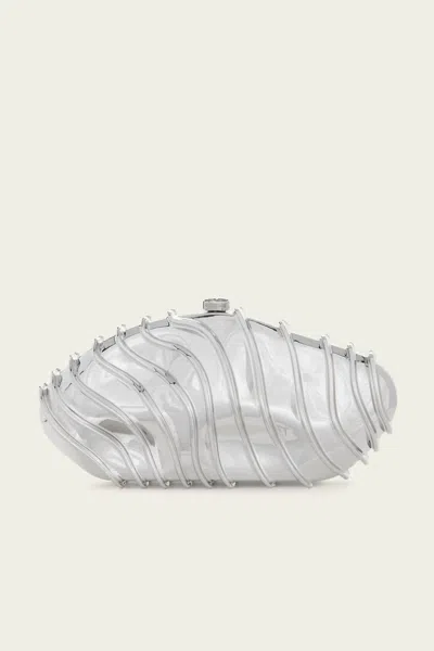 Cult Gaia Women's Ezara Clutch In Shiny Silver In Multi