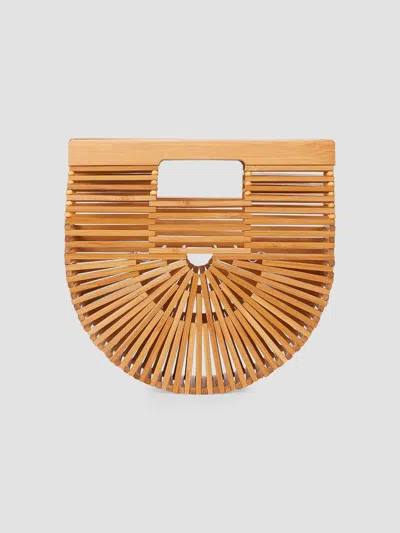 Cult Gaia Women's Gaia's Ark Mini Bamboo Top Handle Bag In Tan