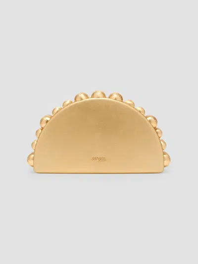 Cult Gaia Women's Gili Metallic Leather Clutch In Gold