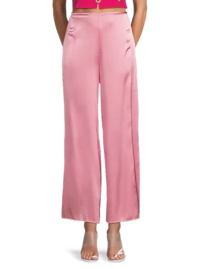 Cult Gaia Women's Kora Stain Silk Pants In Pink