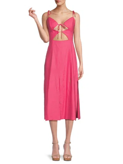 Cult Gaia Liv Cutout Vented Midi Dress In Sangria