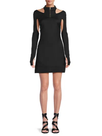 linen black mini dress Kayla Square Neck Mini Dress in Linen Black
