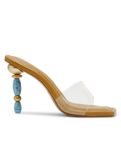 Cult Gaia Mahina Sandal In Ibiza Turquoise Multi In Brown