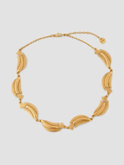 Cult Gaia Neemo Necklace In Antique Brass In Gold