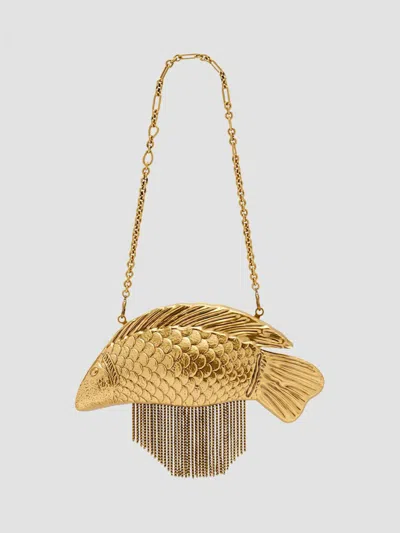 Cult Gaia Women's Neemo Metallic Clutch In Antique Brass