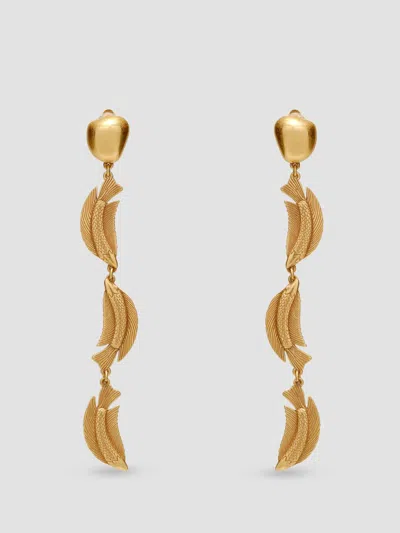 Cult Gaia Neemo Trio Earrings In Antique Brass In Gold