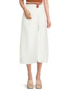 CULT GAIA WOMEN'S NELL LINEN BLEND WRAP MIDI SKIRT