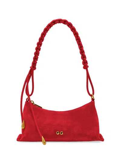 Cult Gaia Women's Osa Charm Suede Shoulder Bag In Brown