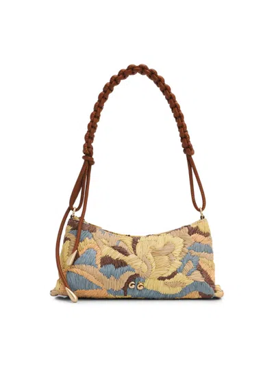 Cult Gaia Osa Braided-strap Raffia Shoulder Bag In Multi