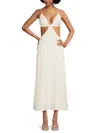 Cult Gaia Women's Selah Cut Out Linen Blend Midi Dress In Off White