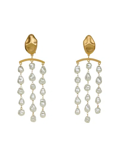 Cult Gaia Women's Shivani Imitation Pearl & Goldtone Chandelier Earrings