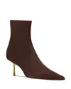 Cult Gaia Vail Pointed Toe Sock Bootie In Espresso