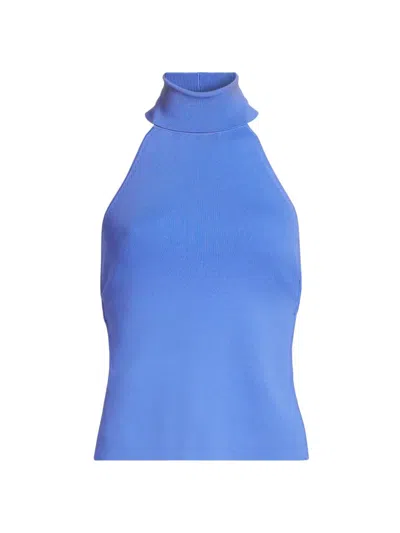 Cult Gaia Women's Wake Rib-knit Turtleneck Top In Blue