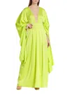 Cult Gaia Women's Winona Draped Satin Gown In Mantis Green