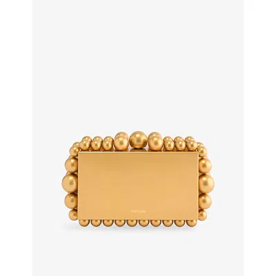 Cult Gaia Womens Eos Metal Clutch Antique Brass