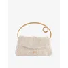 Cult Gaia Womens Antique White Emily Rattan Top-handle Bag