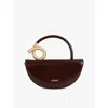 Cult Gaia Azariah Leather Coil Top-handle Bag In Espresso