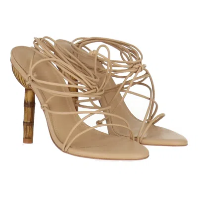 Cult Gaia Womens Sand Sandals In Burgundy