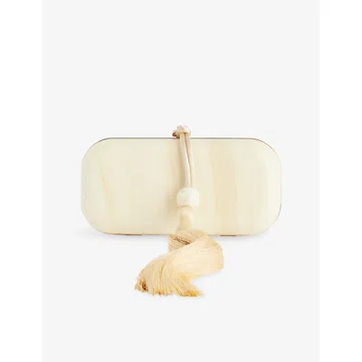Cult Gaia Womens Sand Yasmin Acrylic Clutch