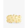 Cult Gaia Womens Orbs Metal Clutch Shiny Gold