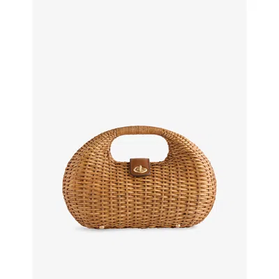 Cult Gaia Womens Toasted Natural Lydia Top-handle Bag