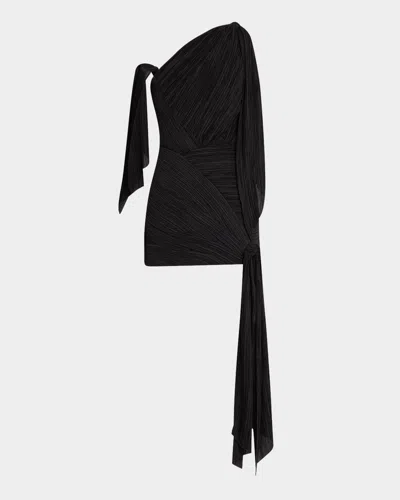 CULT GAIA WONDER ASYMMETRIC DRAPED MINI DRESS