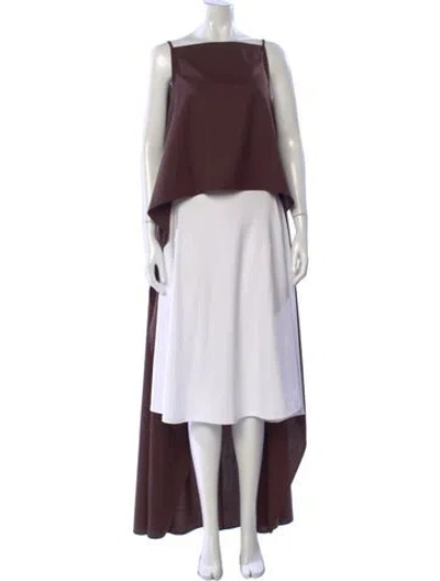 Pre-owned Cult Gaia Wool Long Dress W/ Tags In Brown