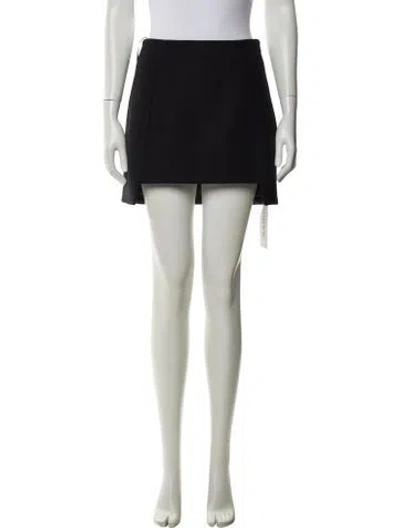 Pre-owned Cult Gaia Wool Mini Skirt In Black